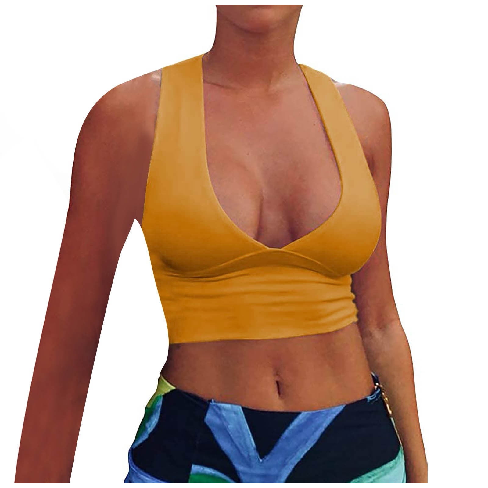 icyzone Padded Strappy Sports Bra Yoga Tops Activewear Workout Clothes for  Women (S, Banana Cream) : : Clothing, Shoes & Accessories