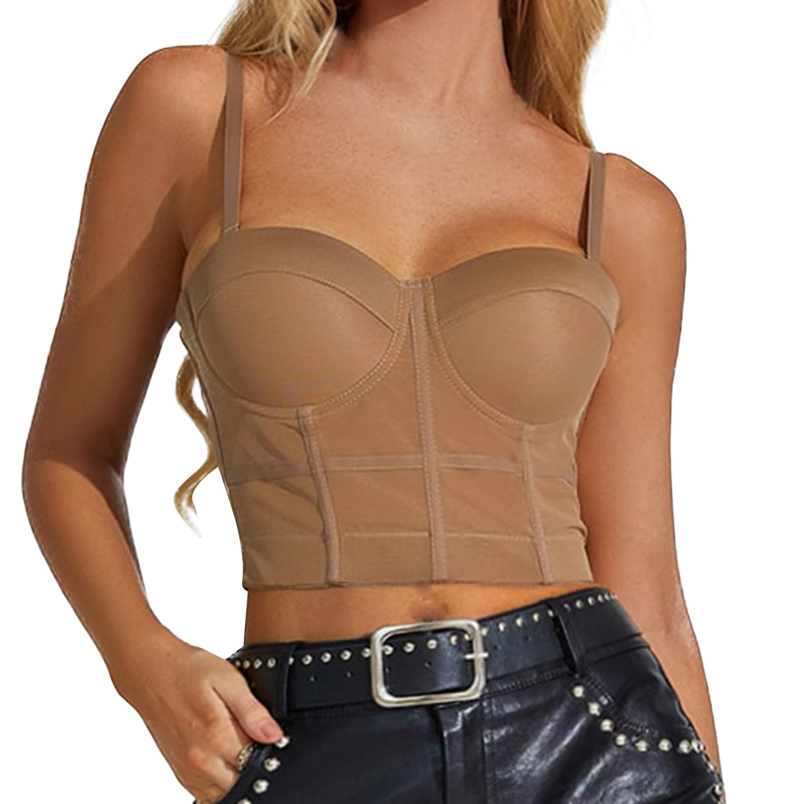 Baycosin Tank Top With Built In Bra For Women Corset Clothing Hand