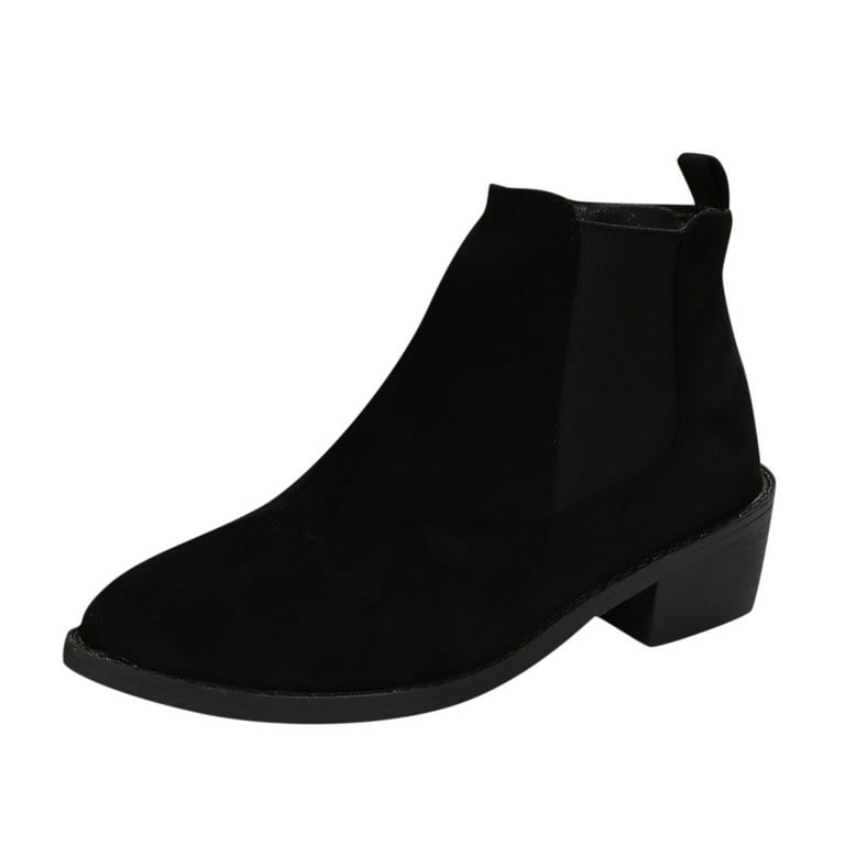 Simple black ankle boots clearance