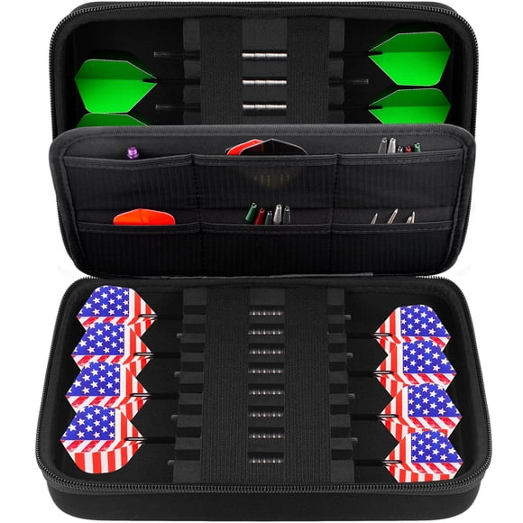 Fleurvie 16 Darts Case for Steel Tip and Soft Tip Darts, Dart Carrying Storage Holder(Box Only)