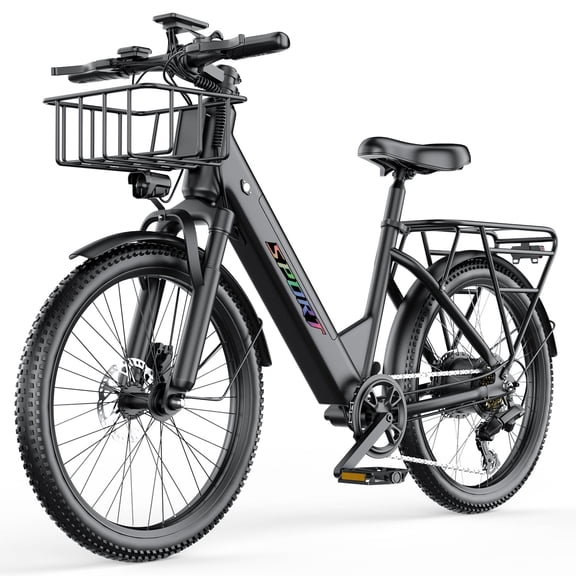 GWEIT 26 Inch Adult Electric Bike, 750W Peak Motor, 480Wh Removable Battery, 7-Speed & 4 Riding Modes, 20 MPH, 65 Miles Range, Front Suspension & Dual Disc Brake