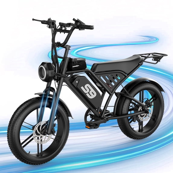 GWEIT Electric Bike for Adults, 1500W Peak Motor, 65 Miles & 30MPH, 20" Fat Tire Electric Mountain Bike with 48V 20AH Removable Battery, Dual Disc Brake E-Bike, UL2849 Certified