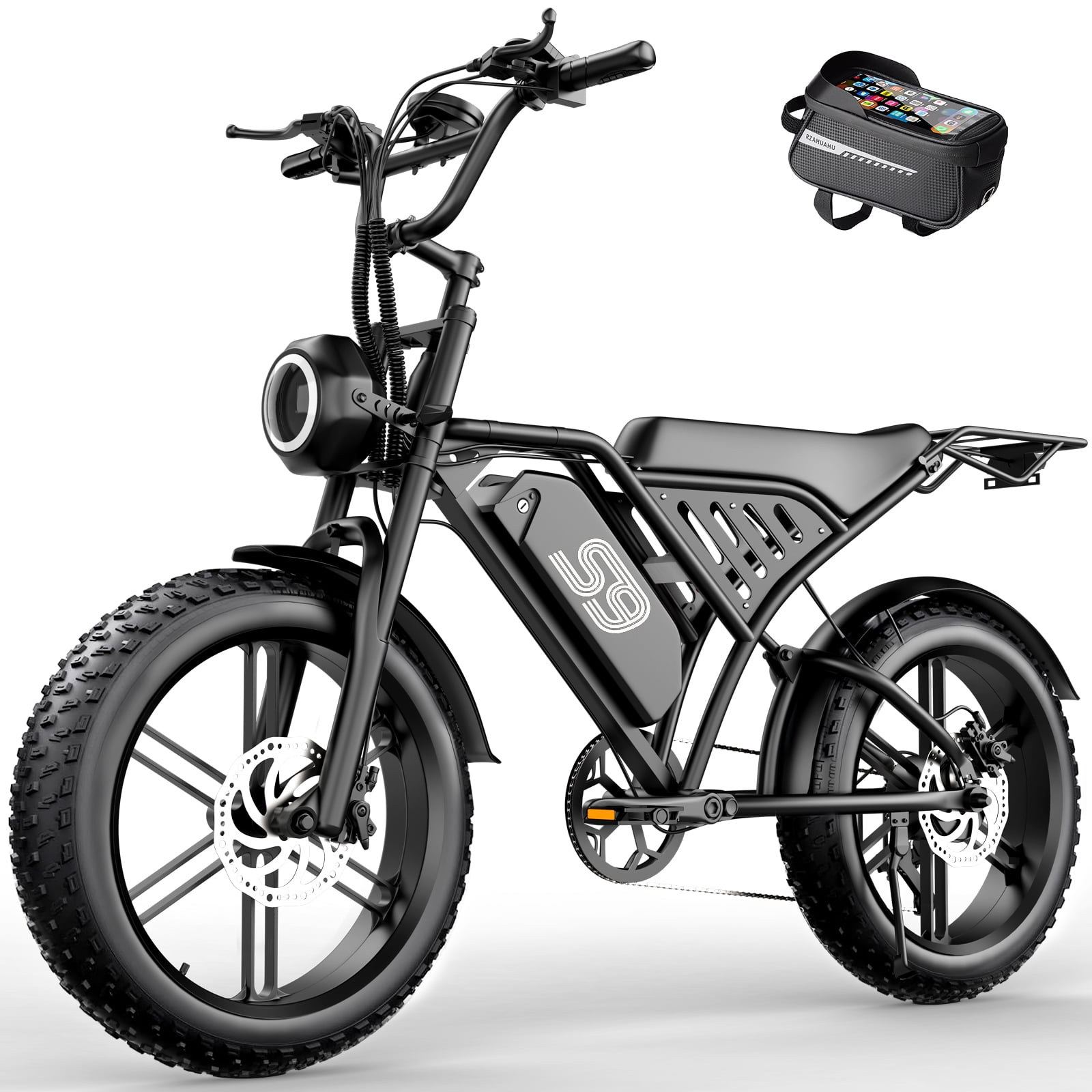 GWEIT Electric Bike For Adults, 750W Peak Motor 25MPH, 65 Miles Range, 20” Fat Tire E-Bike, 48V 20AH Removable Battery, Dual Disc Brake, UL2849 Electric Mountain Bike