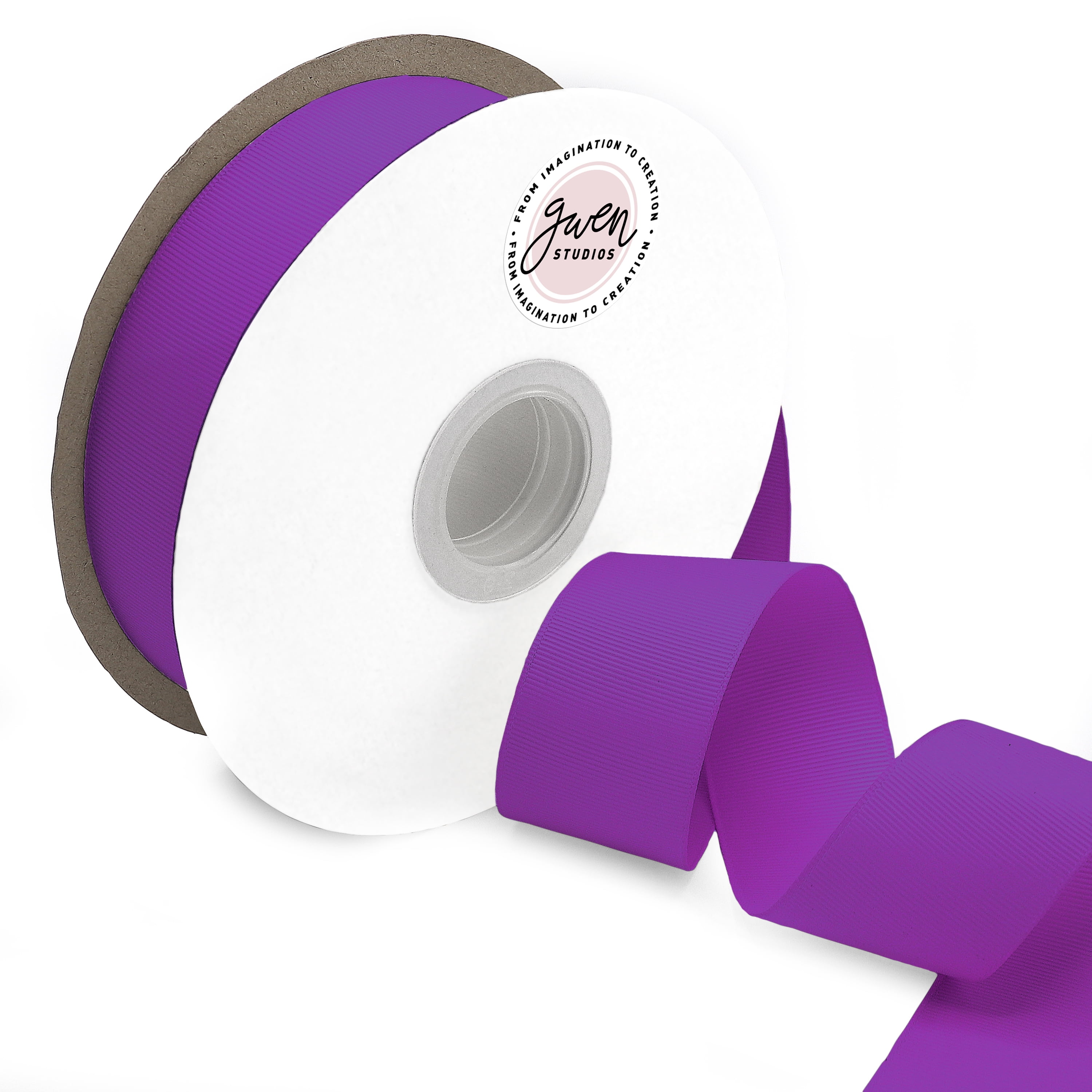 GWEN STUDIOS Grosgrain Purple Polyester Ribbon, 150' x 1.5"