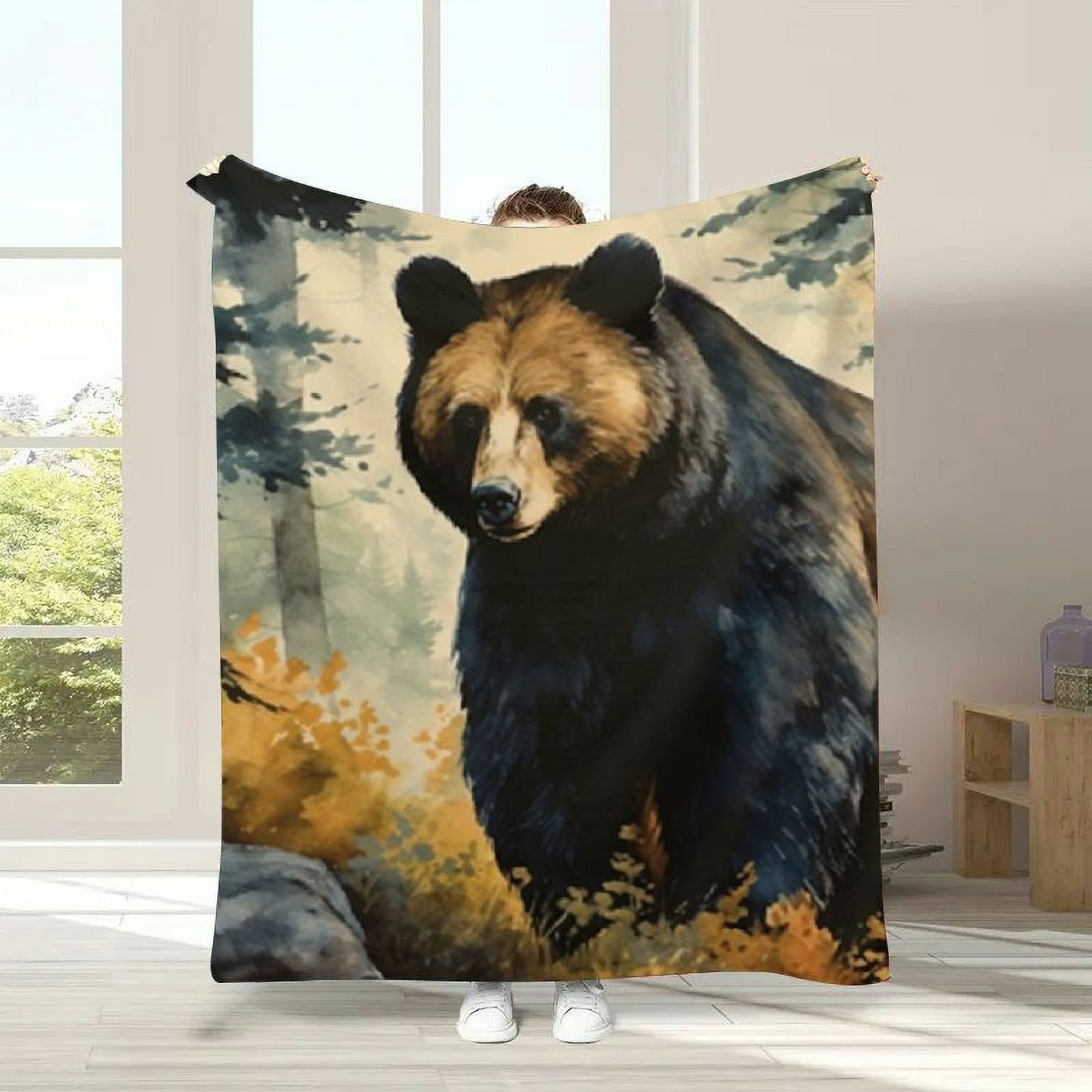 Mountain Bear Quilted Blanket NCU0NTD1182