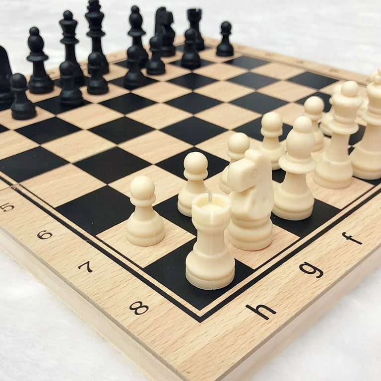 Chess Wooden Wooden Checker Board Solid Wood Pieces Folding Chess Board  High-end Puzzle Chess Game