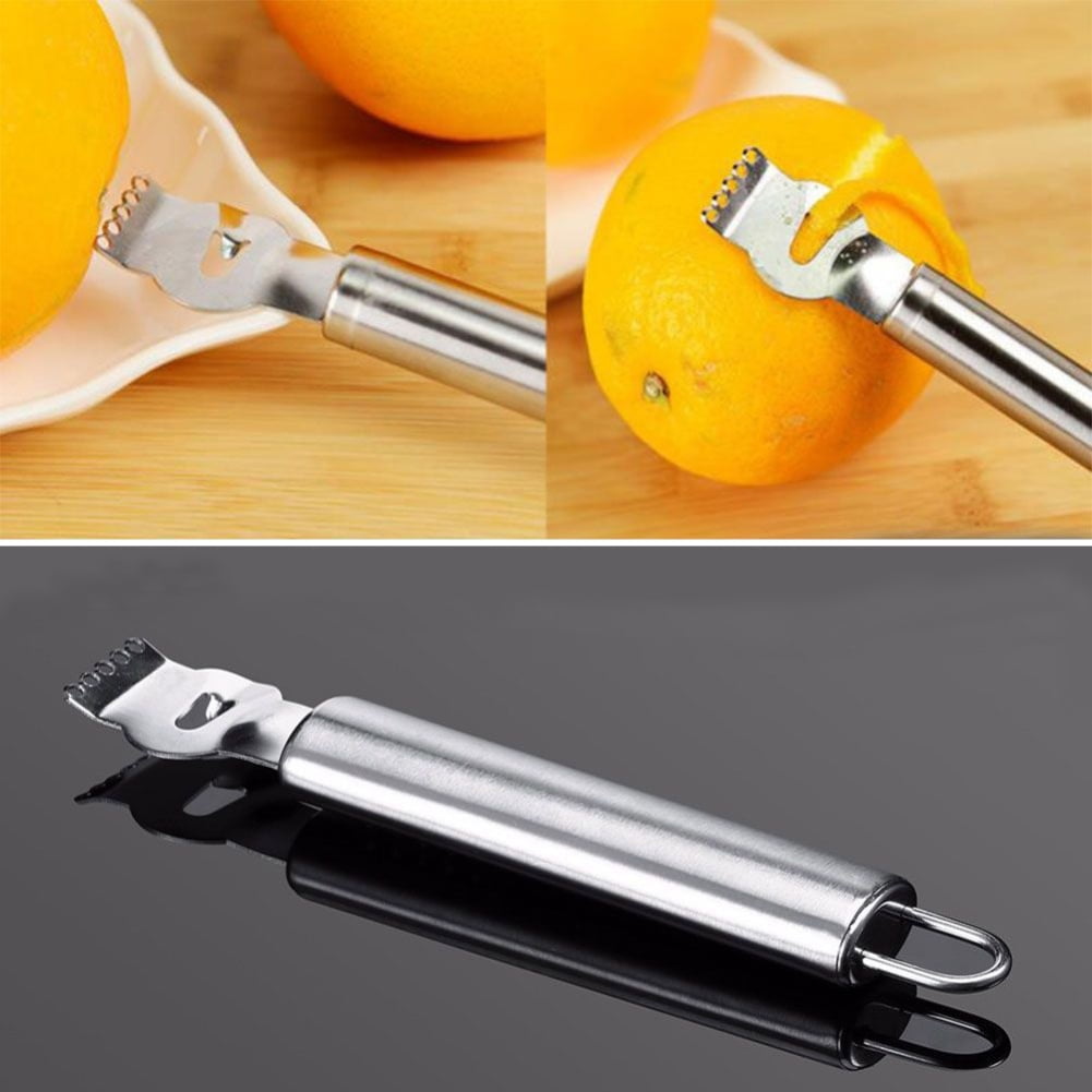 Free Shipping Multifcunctional Fruit Peelers Lemon Orange Zester with  Channel Knife, 6.3-inch Lime Zest Grater Bar Tool