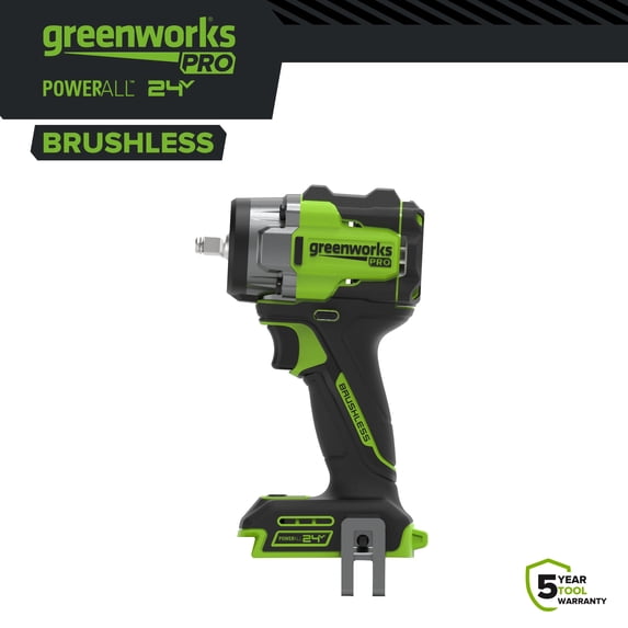 Greenworks Pro 24V 400 ft-lb Breakaway Torque 3/8" Impact Wrench, Tool Only IW5370A1