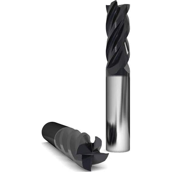 GWS 310203 Square End Mill: 3/8" Dia, 1/2" LOC, 3/8" Shank, 2" OAL, 4 Flutes