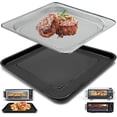 thumbnail image 1 of GWY Air Fryer Tray Basket for Ninja Foodi SP101 SP100 Digital Air Fryer Countertop Oven, Air Fryer Grill Pan Plate Crisper Plate Rack Accessories Replacement Parts Tray, Dishwasher Safe, 1 of 8