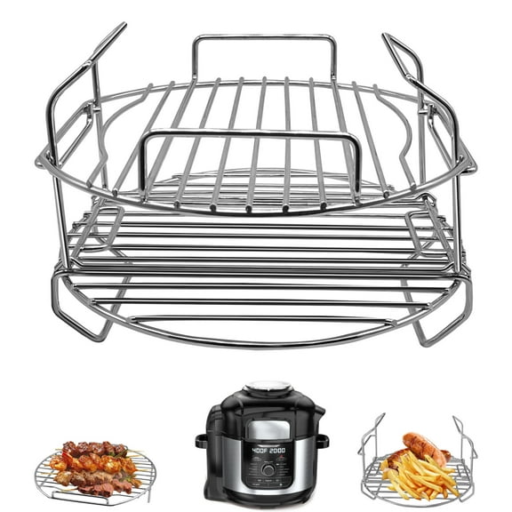 GWY Air Fryer Replacement Parts for Ninja Foodi FD401 12 IN 1 OS401 10 IN 1 8 Quart Pressure Cooker, Stainless Steel Air Fryer Wire Rack Baking Rack Accessories, Dishwasher Safe