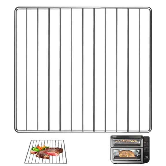 GWY Wire Rack for Ninja DCT401/DCT451/DCT601 Oven, 13"×12.4" Stainless Steel Toaster Oven Replacement Parts Accessories Dehydrator Grill Rack, Silver, 1 Pack