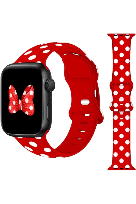 -Compatible 38mm Apple Watch Bands for Women 40mm 41mm 42mm 44mm 45mm, iWatch Bands for Women Strap Wristbands Women Polka Dot Apple Watch Band Compatible Apple Watch Series Ultra 8 7 6 5 4 3 2