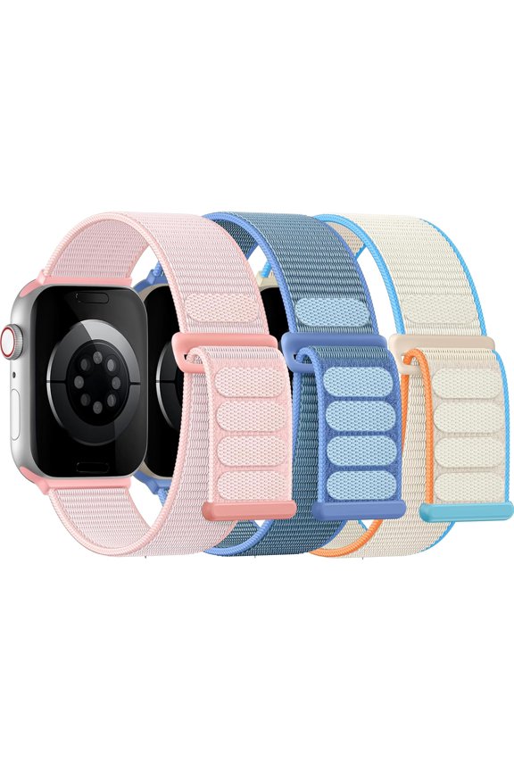 -Sport Nylon Loop Strap Compatible with Apple Watch Bands 38MM 40MM 41MM 42MM 44MM 45MM 46MM 49MM, Women Men Adjustable Straps Compatible with IWatch Series 11/10/9/8/7/6/5/4/ Ultra SE 3/2/1