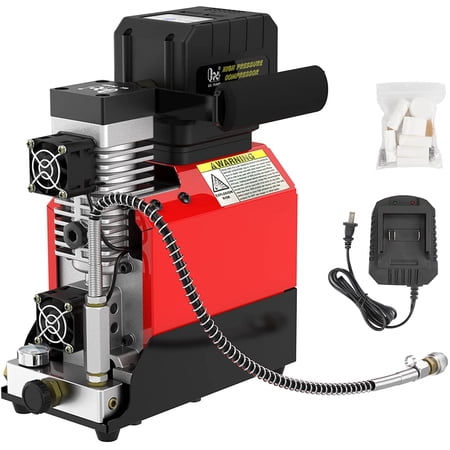 GX-E-L2 Portable 18V Cordless Battery Powered PCP Air Compressor,4500Psi/300Bar, Oil-Free,