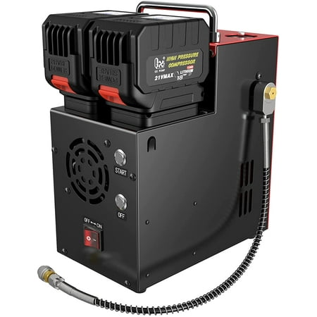 GX PUMP E- L3 pcp air compressor, 4500Psi,Auto-Shutoff,Built-in Oil-Water Separator,Coreless