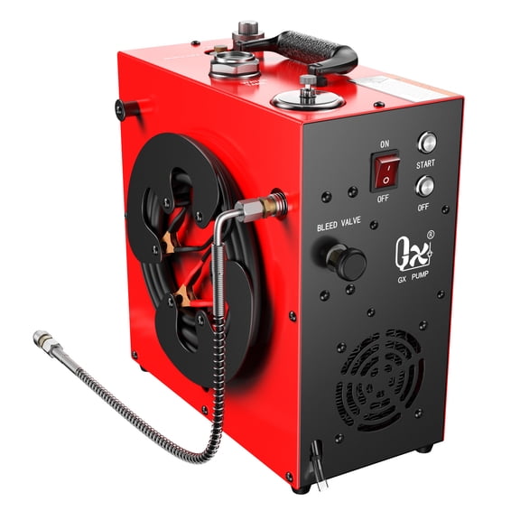 GX pump GX-E-CS4 Portable PCP Air Compressor, 350W Motor,Max 5800Psi/40Mpa, 5 Hours Continous Work,