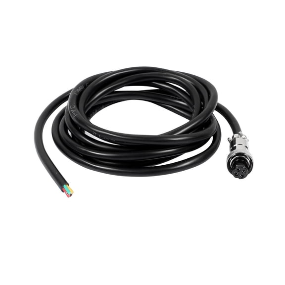 GX12 4 Pins Female Aviation Socket Connector Electrical Cable 2 M