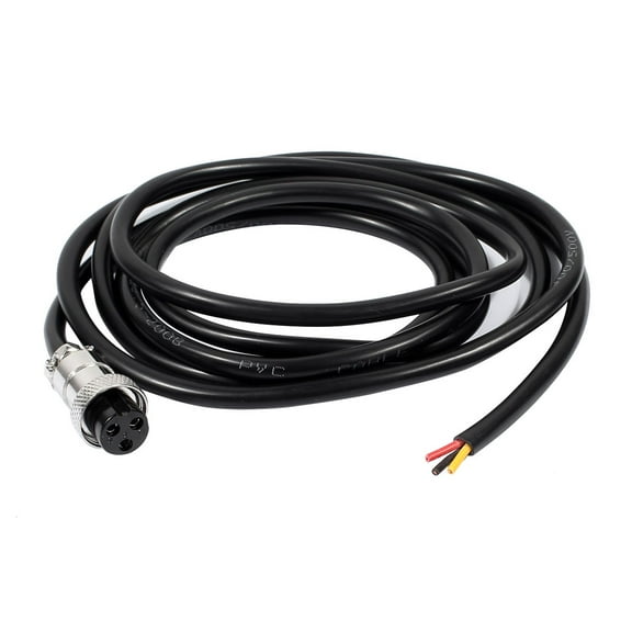 GX16 2m Type 3 Pin Female Aviation Socket Connector Electrical Cable