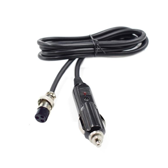 GX16 3 Pin Female to Car Lighter Power Cable with Threaded Lock Connector