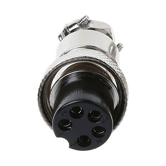 GX16 Aviation Plug Socket 5 Pin 16mm Female Wire Panel Circular Connector Copper Alloy Inline Cable Jointer