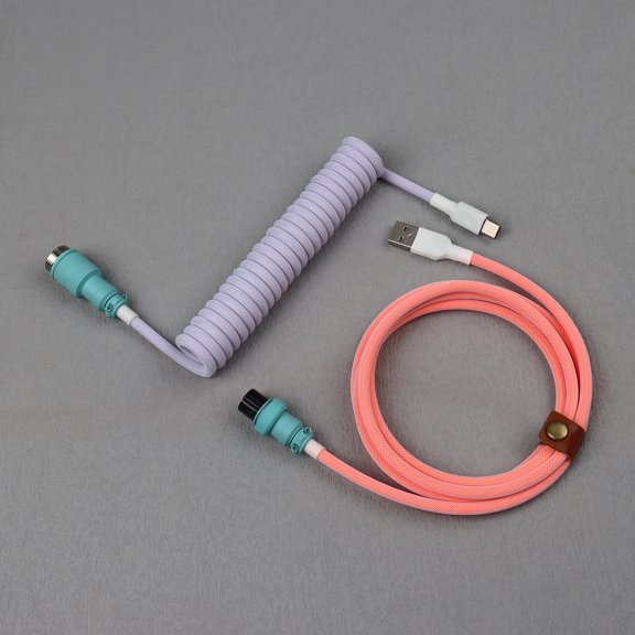 Usb Coiled Type C Cable Usb c Fast Cable 5Pin Gx16 aviator Electric Coiled Keyboard Cable
