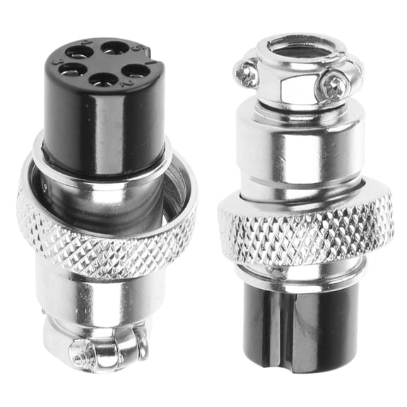 GX16 Nut Type Female Electrical Connector 5 Pin Circular Aviation Socket Plug Wire Panel Connector 16mm/0.62Inch