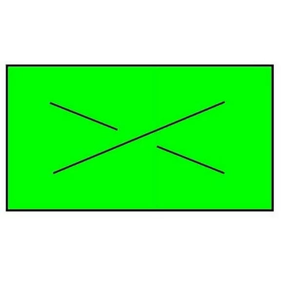 GX2212 Green Labels, 22x12mm, Crosscut, Fits Contact Label Guns 6.22, 7.22 & 8.22