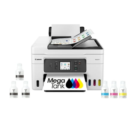 Canon - MAXIFY MegaTank GX4020 Wireless All-In-One Inkjet Printer with Fax - WHITE