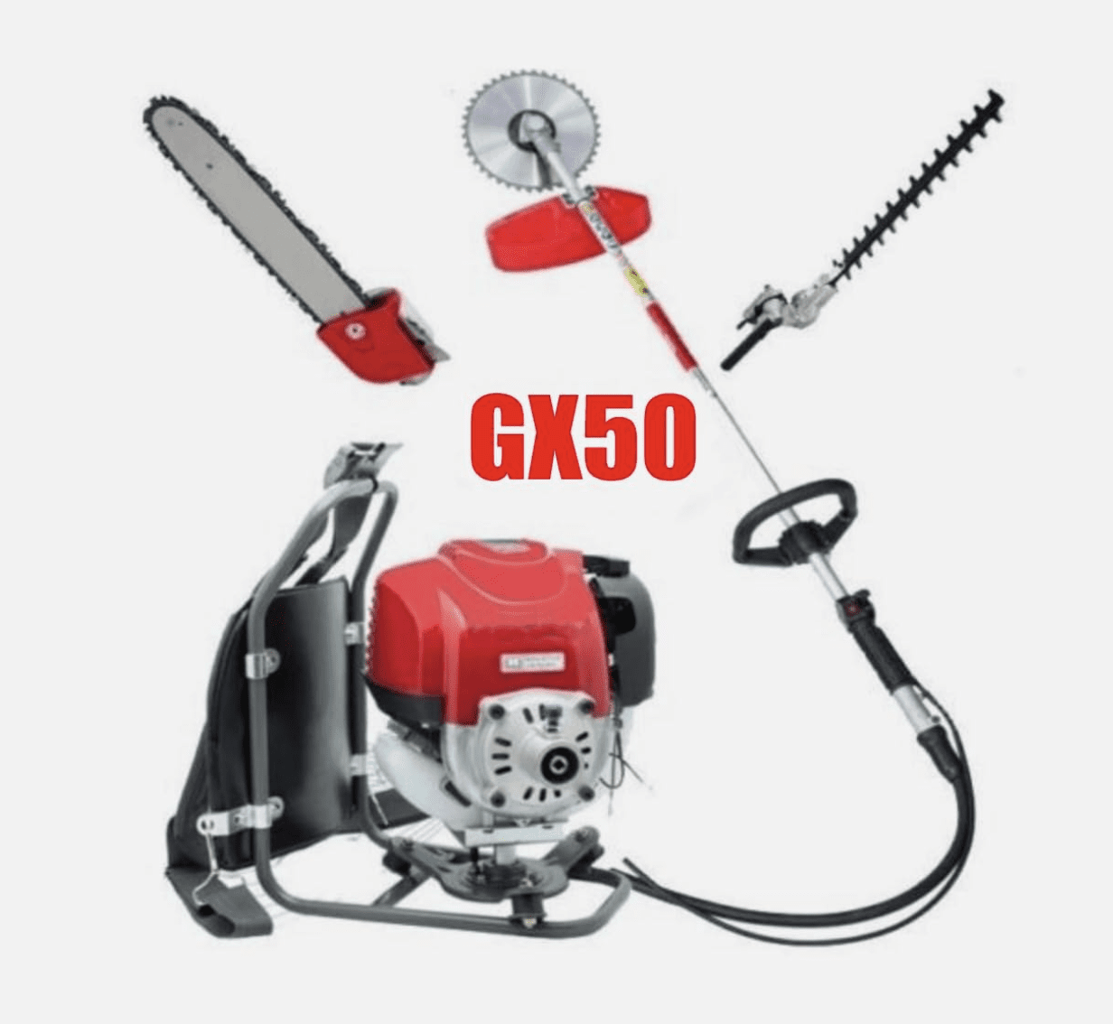 GX5 0backpack 4 Strokes LawnMower Weed Eater Pole Saw Brush Cutter Hedge Trimmer