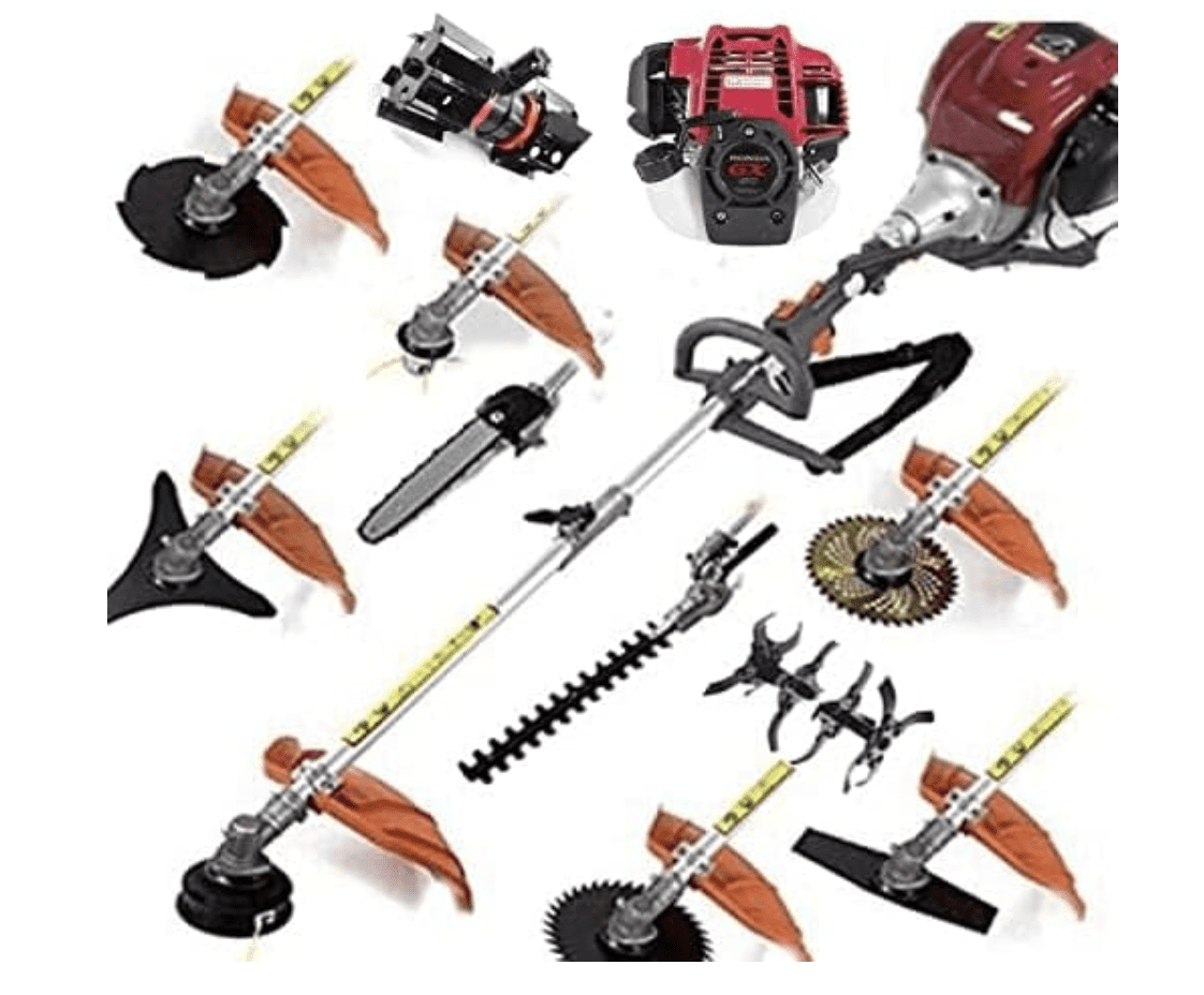 GX50 Powerful 12 in 1 hedge trimmer 4troke pole saw petrol string trimmer lawnmower rototiller