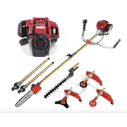 GX50 brush cutter 5 in 1 lawn mower 4 strokes telescopic hedge trimmer weed eater grass cutter +2 extension rods