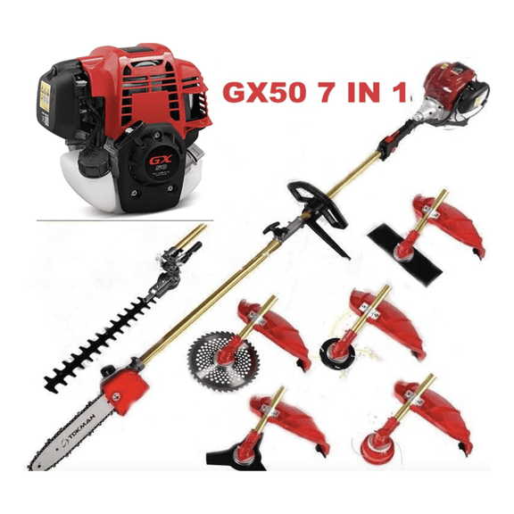 GX50 brush cutter 7 in 1 gas weed eater lawn mower 4 strokes weed wacker edger tool