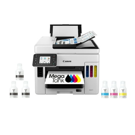 Canon - MAXIFY MegaTank GX7020 Wireless All-In-One Inkjet Printer with Fax - White