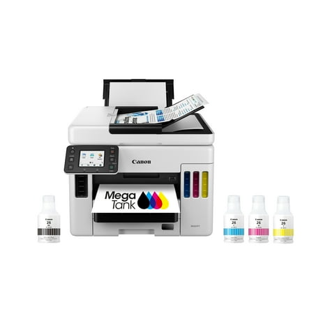 Canon - MAXIFY MegaTank GX7021 Wireless All-In-One Inkjet Printer with Fax - White