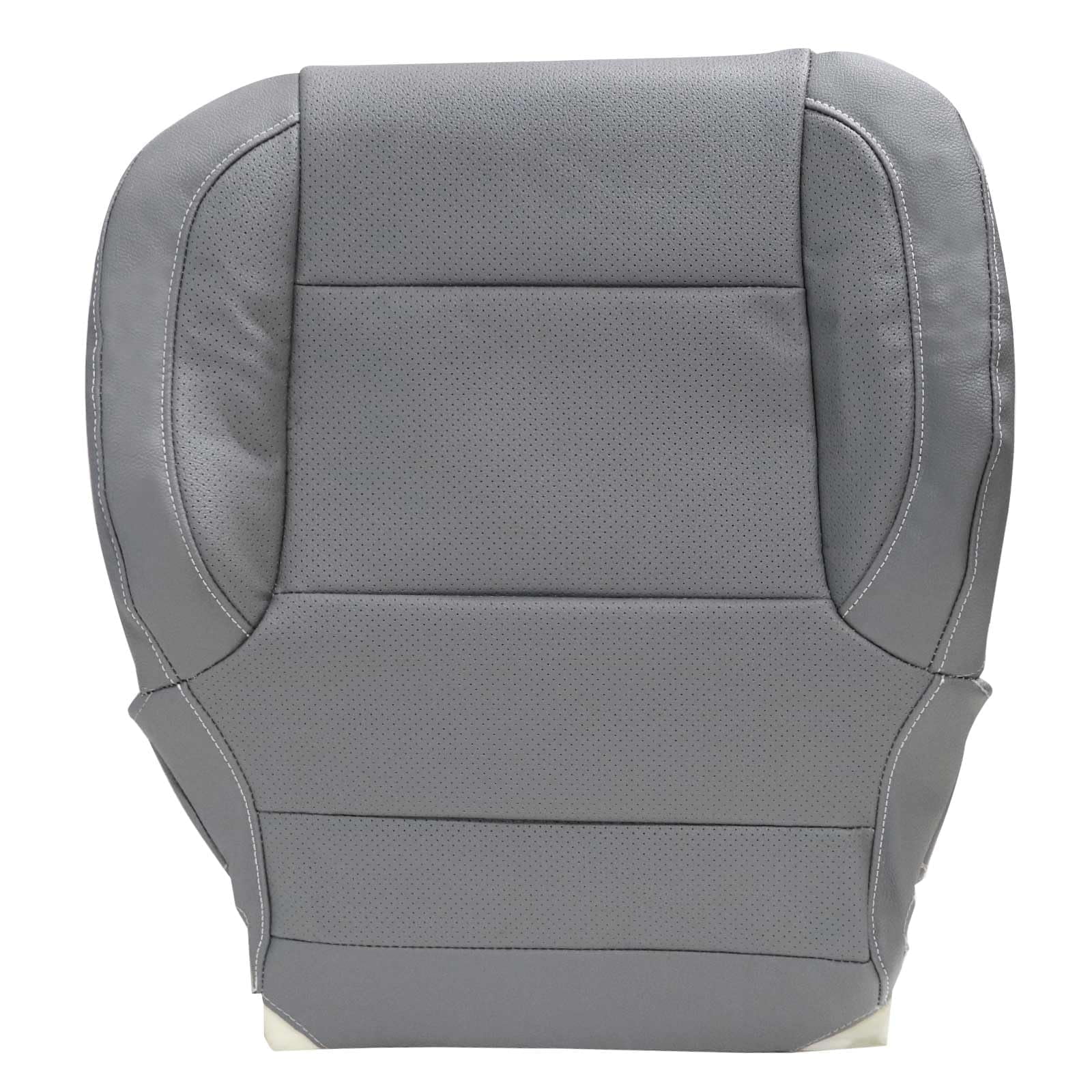 Driver & Passenger Seat Cover Set For Lexus RX 350 2010-2015 - Microfiber Leather, Perforated, Gray (Bottom & Back)