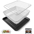 Ninja Broil Rack GXCSY 3 IN 1 Air Fry Oven Tray Basket Broil Rack Kit for Ninja French ...