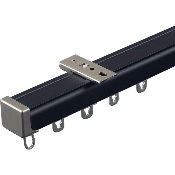 GXCZ Aluminum Ceiling Track For Curtain, Drapes, And Room Dividers, Sliding Curtain Rail System, Large Size For Space 3.3ft - 16.4ft Wide(Color:Gold,Size:300cm/9.8ft)