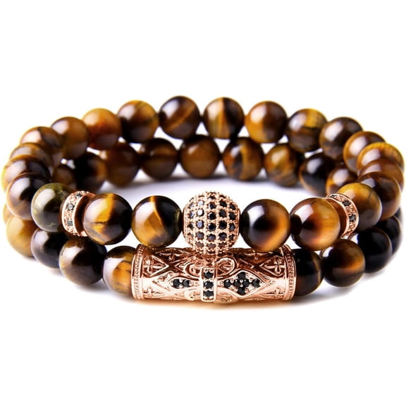 GXCZ Bracelets For Women Men Fashion Ball Charm Bangle Femme Polished Blue Stone Beads Bracelets Men
