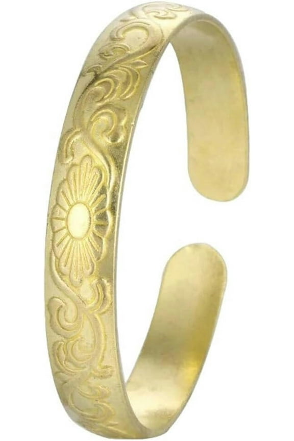 GXCZ Brass Dragon Phoenix Pattern Bangle Classic Pure Copper Open Bracelet Ancient Women Wristband Valentine'S Gifts