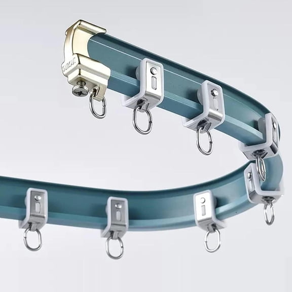 GXCZ Ceiling Curtain Rod Curved Curtain Track, Ceiling Mount Curtain Rod, Curtain Rod With Fittings, Hospital Curtain Track(550cm/18ft)