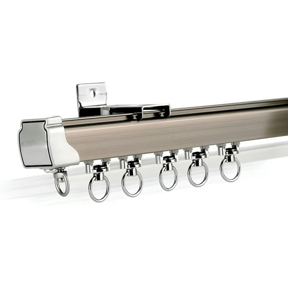 GXCZ Ceiling Track For Curtains Room Divider Curtain Rods, RV Curtain Track, Aluminum Curtain Rail Set For Bunk Bed Bay Window Shower Curtain(B-ceiling,480cm/4 * 120cm)