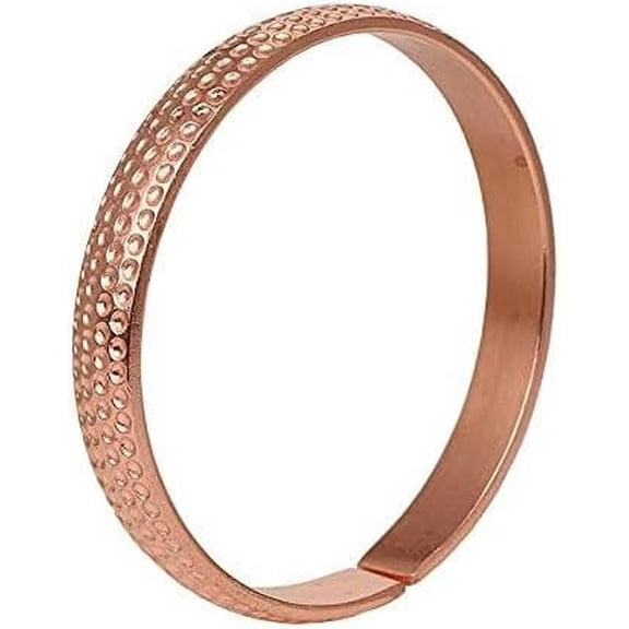 GXCZ Copper Bracelet for Women,99% Pure Copper Handcrafted Concave Cuff Bracelet Women's Jewelry Gift