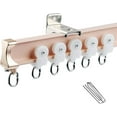 thumbnail image 1 of GXCZ Curtain Rod Ceiling Curtain Track, Curtain Track, Flexible Shower Curtain Rods With Hooks Wall Divider Curtain Rail For Bathroom Bedroom Office RV(Wall Mount,130cm/4.3ft), 1 of 8