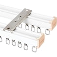 thumbnail image 1 of GXCZ Curtain Rod Curtain Track, Ceiling Curtain Track, White Curtain Rod Rails 1m To 8m Long Suitable For Hospital Office Apartment Hotel With Hardware(200cm/6.6ft), 1 of 7