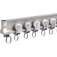 thumbnail image 1 of GXCZ Curtain Rods Aluminium Curtain Track Easy To Bend For Curtains, Flexible Curtain Rail Ceiling Or Wall Mount Curved Sliding Track System, For Room Divider, Rv, Bay Window, Shower Space(Gray-wall,500cm(4 * 1.25m)), 1 of 7