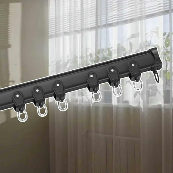 GXCZ Curtain Rods Curved Curtain Track For Ceiling/wall Mounting, Curtain Rod For Bay Window For Room Divider (colour: Wall Mounting, Size: 100 Cm/3.2 Ft) (Color : Ceiling Mount, Size : 300cm/9.8ft)