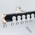 thumbnail image 1 of GXCZ Curtain Rods For Windows Ceiling/Wall Mount Shower Curtain Rod Set, Black Curtain Track For Bay Window(Ceiling Mount,700cm/23ft), 1 of 8