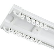 GXCZ Ceiling Curtain Rail With 2 Rows Of Pulleys, White Double Curtain ...