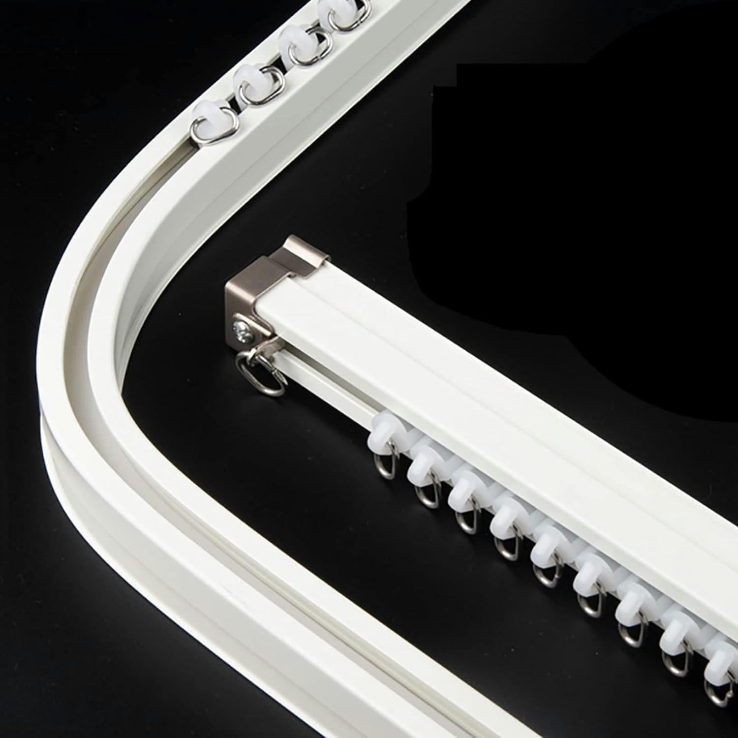 GXCZ Curtain Rods For Windows Flexible Curtain Track Ceiling Mount, Aluminium  Curtain Track Rod Bay Window Curtain Rod 100-800 Cm Long(200cm/6.6ft) -  Walmart.com, image size:1500x1500